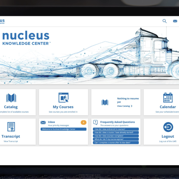 Homepage for online training website