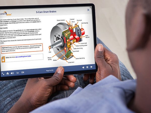 Man viewing air brake training