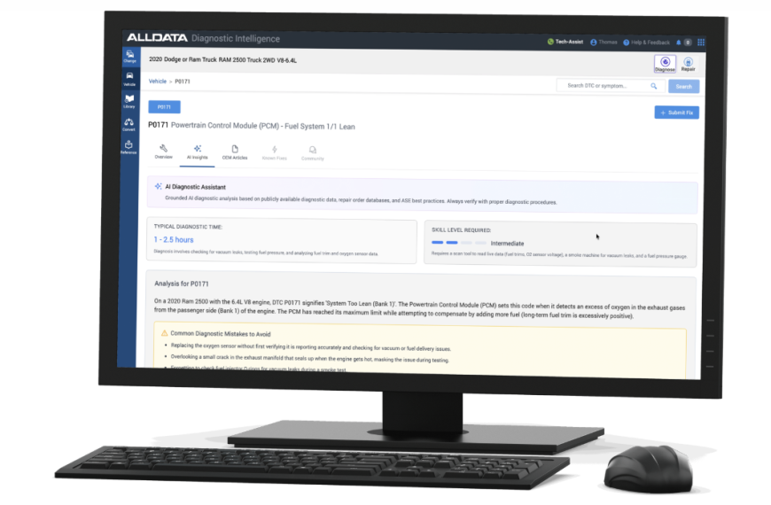 aLLDATA rolls out Diagnostic Intelligence; helps techs improve repair accuracy